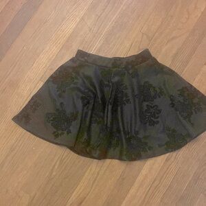 NWOT formal satin and velvet skirt